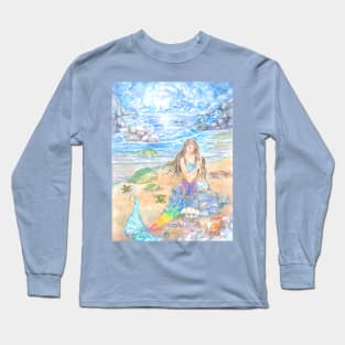 Moonlight Marina on Turtle Rock Long Sleeve T-Shirt